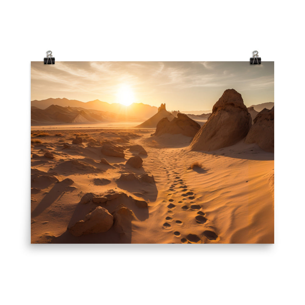 Warmth and Textures of Atacama photo paper poster - Posterfy.AI