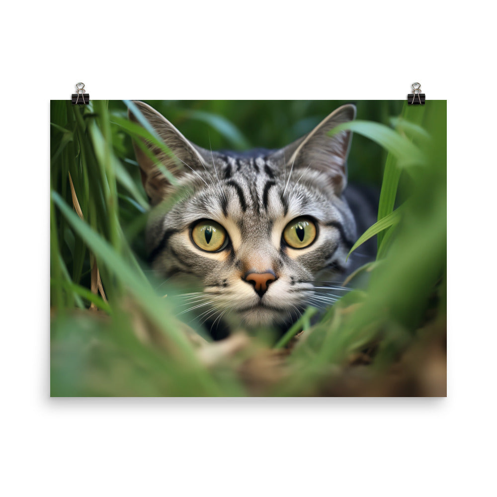 American Shorthair Cat Engaged photo paper poster - Posterfy.AI