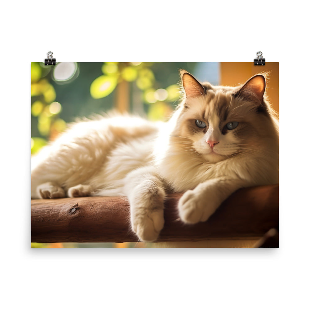 Ragdoll Cat Enjoying photo paper poster - Posterfy.AI