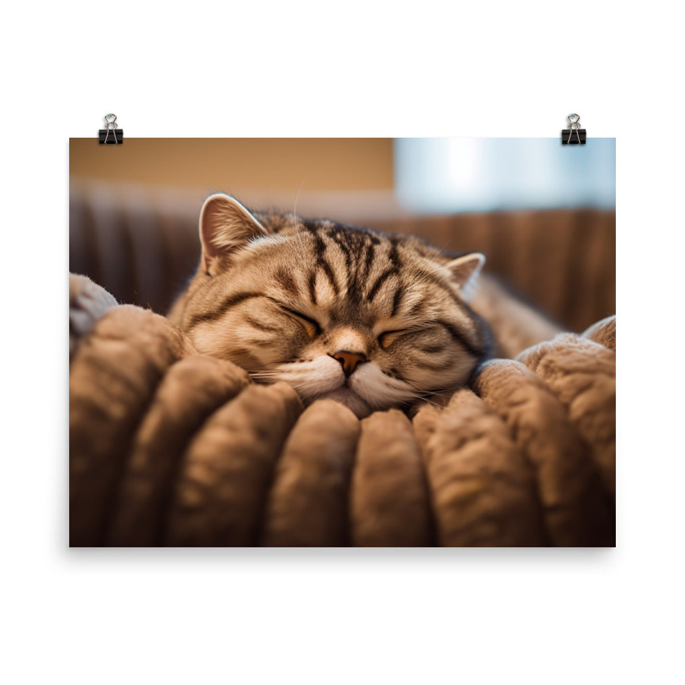 Serenity of a Scottish Fold photo paper poster - Posterfy.AI