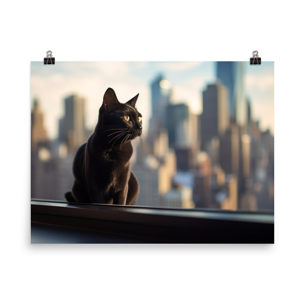 Bombay Cat in its Element photo paper poster - Posterfy.AI