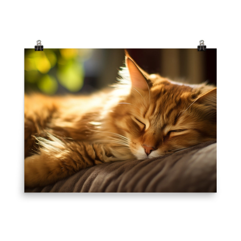 Somali Cat Napping photo paper poster - Posterfy.AI