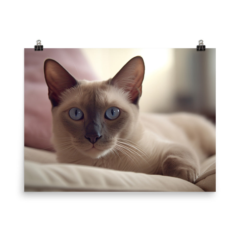 Relaxing with a Tonkinese photo paper poster - Posterfy.AI