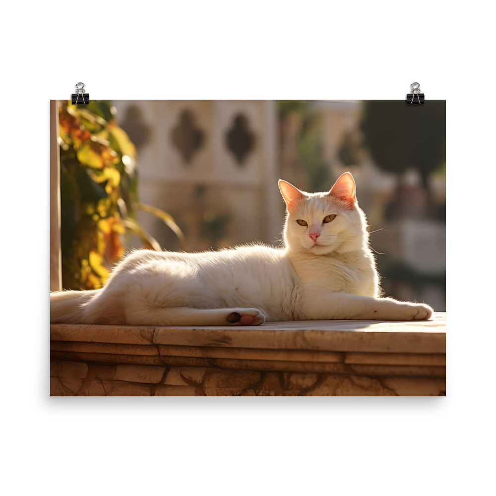Relaxed Turkish Van photo paper poster - Posterfy.AI