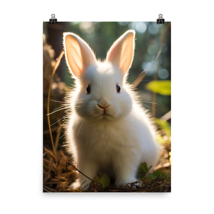 Florida White Bunny Photo paper poster - PosterfyAI.com
