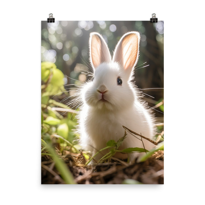 Florida White Bunny Photo paper poster - PosterfyAI.com