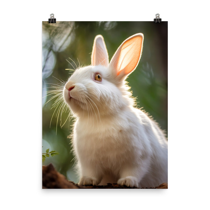 Florida White Bunny Photo paper poster - PosterfyAI.com