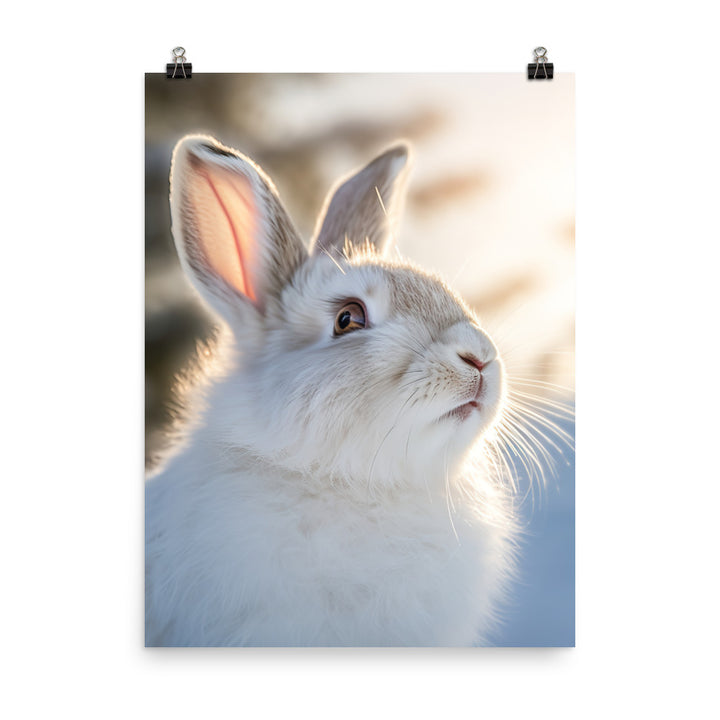 Florida White Bunny Photo paper poster - PosterfyAI.com
