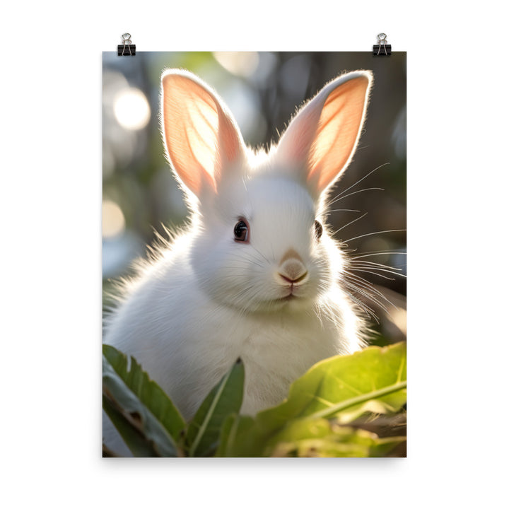 Florida White Bunny Photo paper poster - PosterfyAI.com
