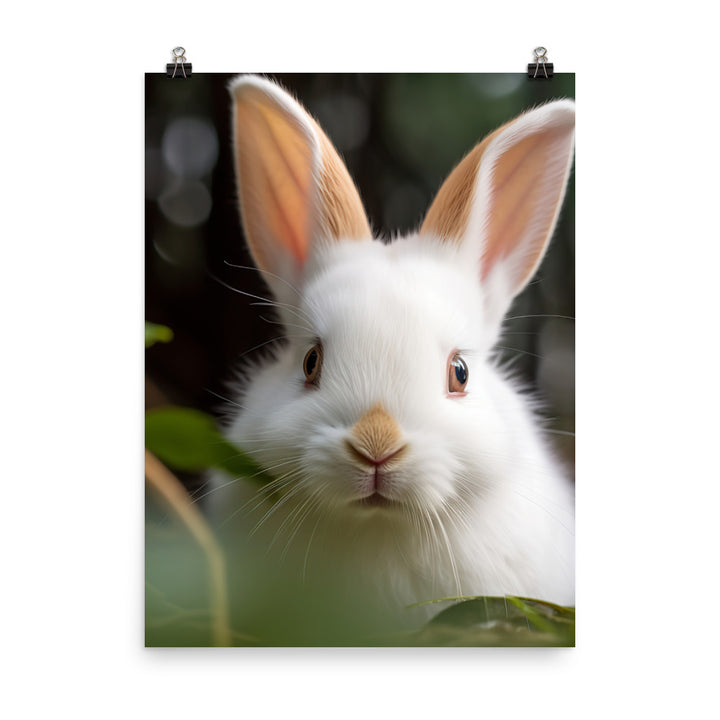 Florida White Bunny Photo paper poster - PosterfyAI.com