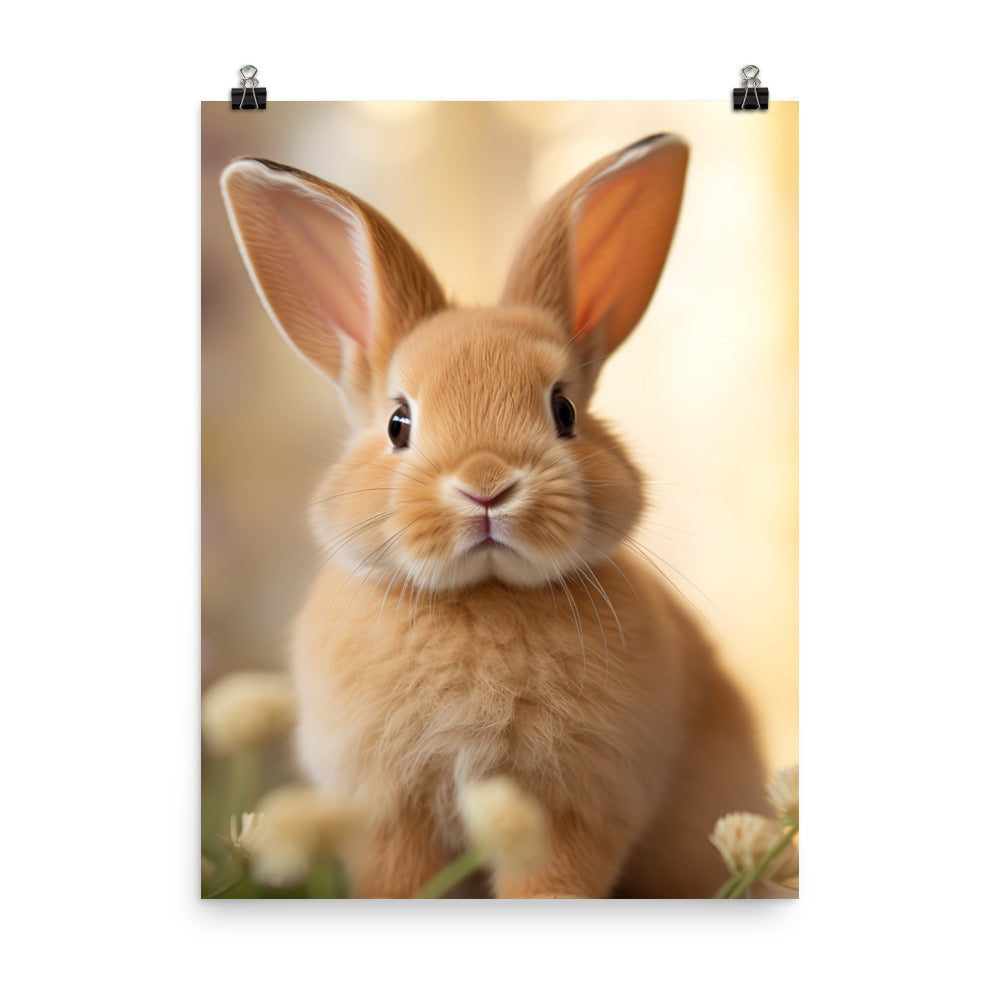 Mini Rex Bunny Photo paper poster - PosterfyAI.com