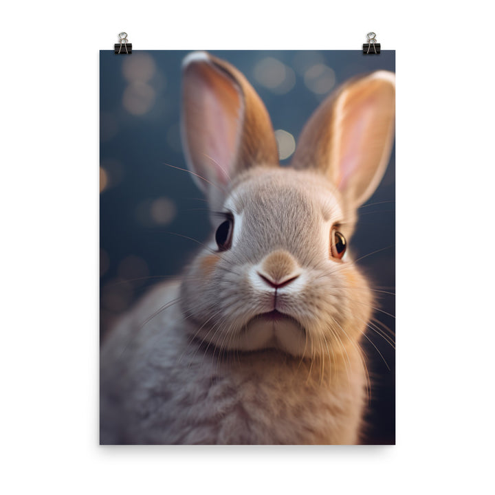 Mini Rex Bunny Photo paper poster - PosterfyAI.com