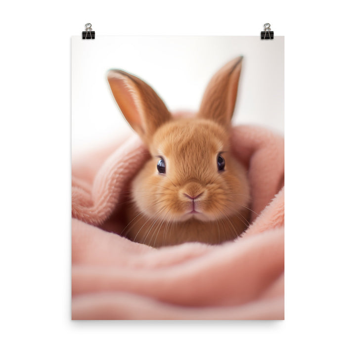Mini Rex Bunny Photo paper poster - PosterfyAI.com