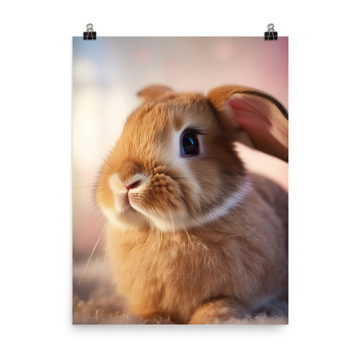 Mini Rex Bunny Photo paper poster - PosterfyAI.com