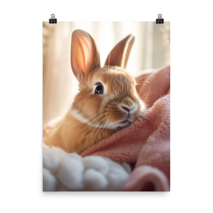 Mini Rex Bunny Photo paper poster - PosterfyAI.com