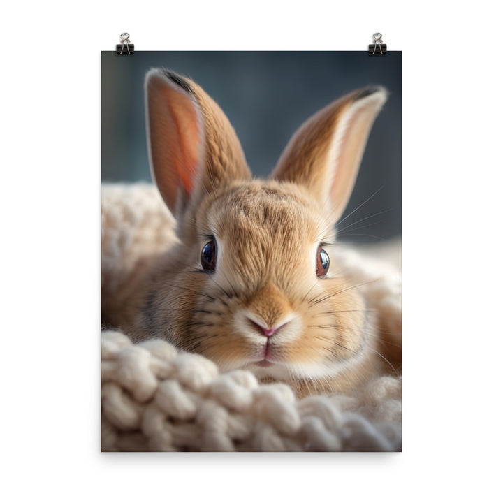 Mini Rex Bunny Photo paper poster - PosterfyAI.com