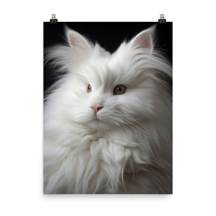 French Angora Bunnys Majestic Beauty Photo paper poster - PosterfyAI.com