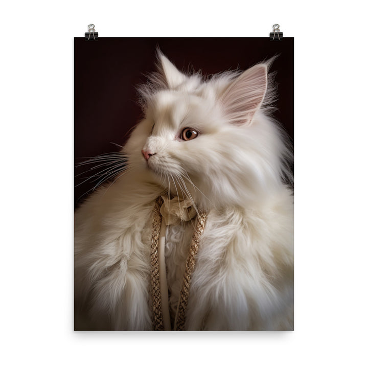 French Angora Bunnys Majestic Beauty Photo paper poster - PosterfyAI.com