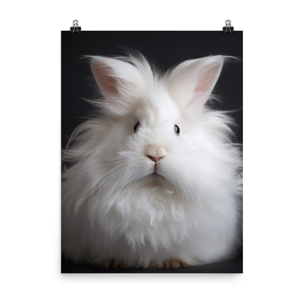 French Angora Bunny Photo paper poster - PosterfyAI.com