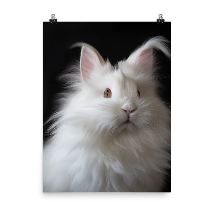 French Angora Bunny Photo paper poster - PosterfyAI.com