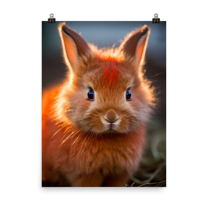 Adorable Thrianta Bunny Photo paper poster - PosterfyAI.com