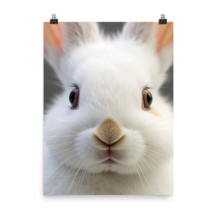 Charming Dwarf Hotot Bunny Photo paper poster - PosterfyAI.com