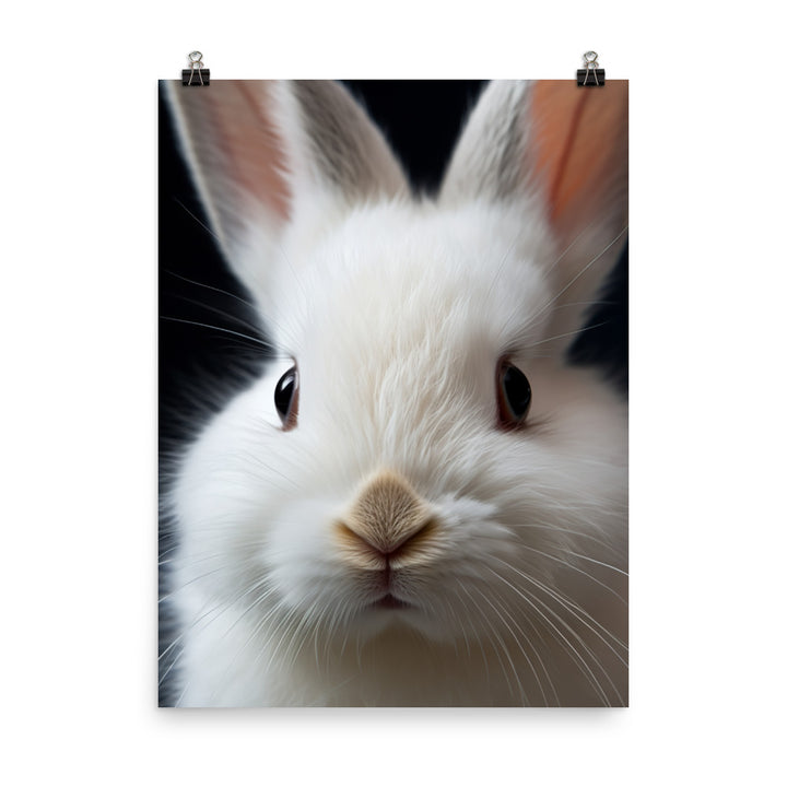 Charming Dwarf Hotot Bunny Photo paper poster - PosterfyAI.com