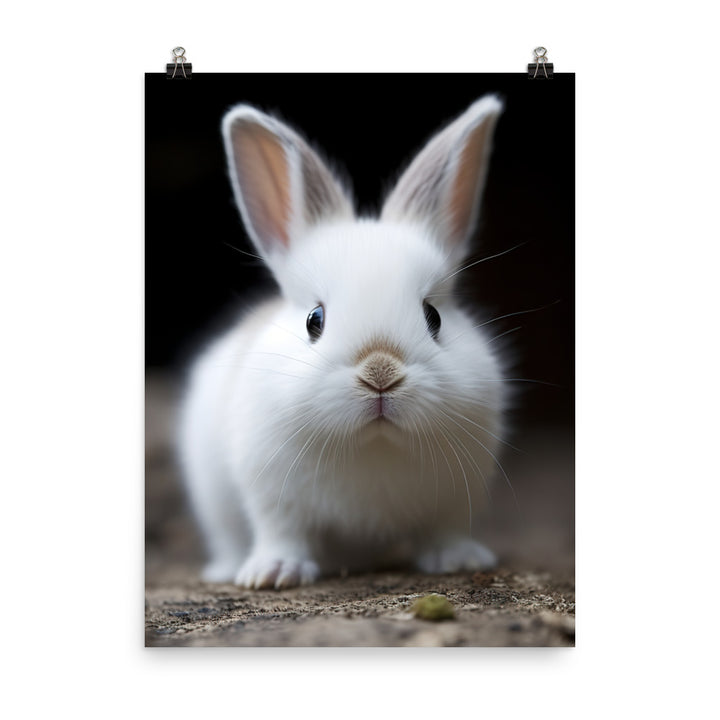 Adorable Dwarf Hotot Bunny Photo paper poster - PosterfyAI.com