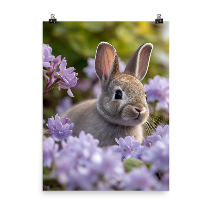 Lilac Bunny Photo paper poster - PosterfyAI.com
