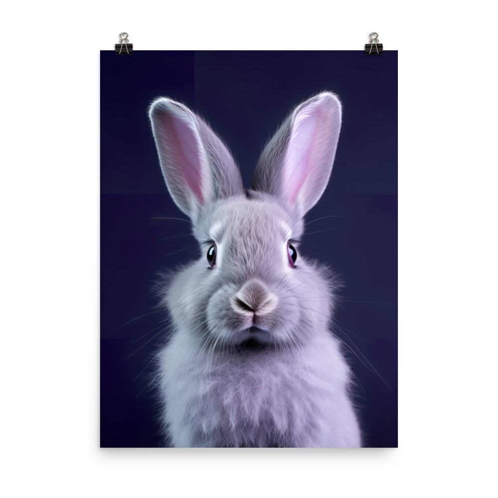 Lilac Bunny Photo paper poster - PosterfyAI.com