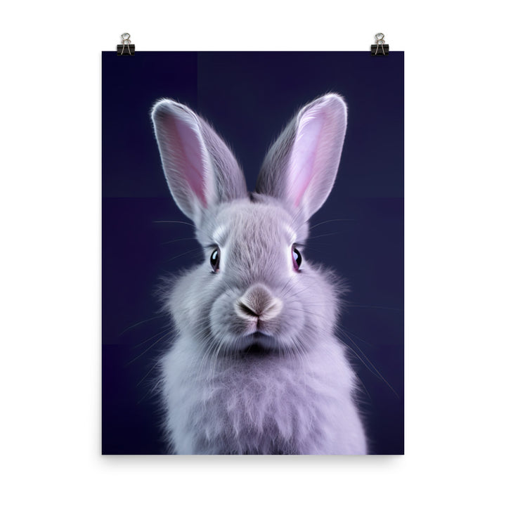 Lilac Bunny Photo paper poster - PosterfyAI.com
