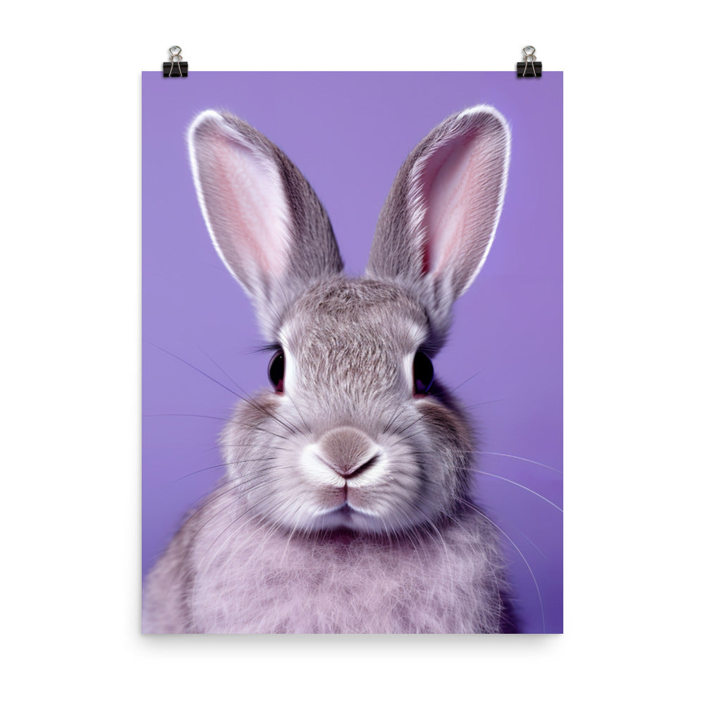 Lilac Bunny Photo paper poster - PosterfyAI.com