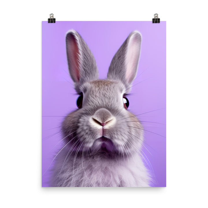 Lilac Bunny Photo paper poster - PosterfyAI.com