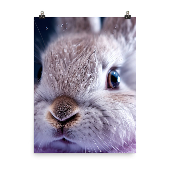 Charming Lilac Bunny Photo paper poster - PosterfyAI.com