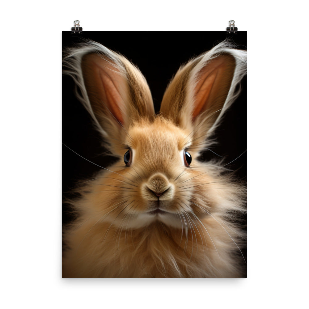 Charming Lionhead Bunny Photo paper poster - PosterfyAI.com