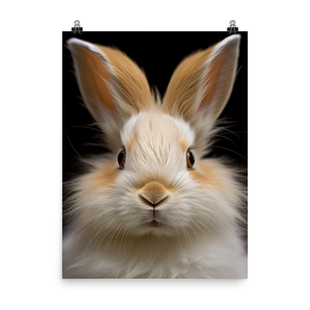Charming Lionhead Bunny Photo paper poster - PosterfyAI.com