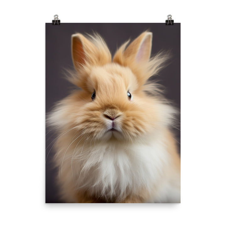 Adorable Lionhead Bunny Photo paper poster - PosterfyAI.com