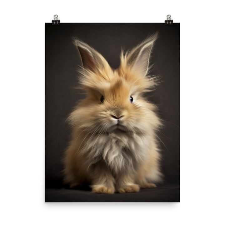 Adorable Lionhead Bunny Photo paper poster - PosterfyAI.com