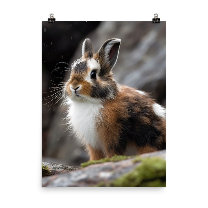 Adorable Himalayan Bunny Photo paper poster - PosterfyAI.com