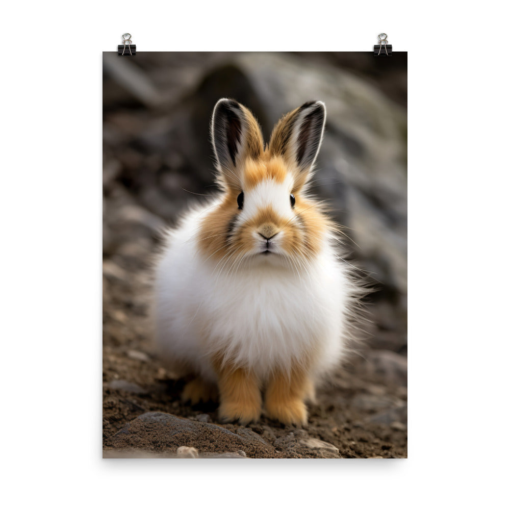Adorable Himalayan Bunny Photo paper poster - PosterfyAI.com