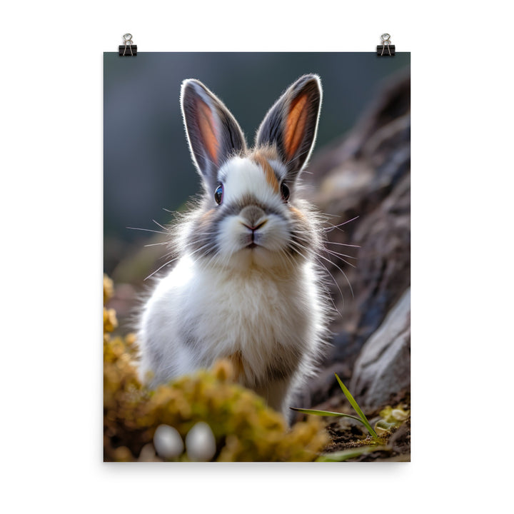 Adorable Himalayan Bunny Photo paper poster - PosterfyAI.com