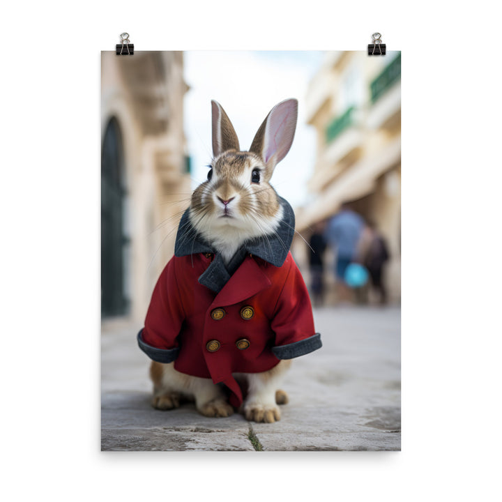 Havana Bunny with a Stylish Pose Photo paper poster - PosterfyAI.com