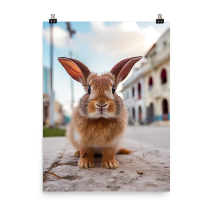 Adorable Havana Bunny Photo paper poster - PosterfyAI.com