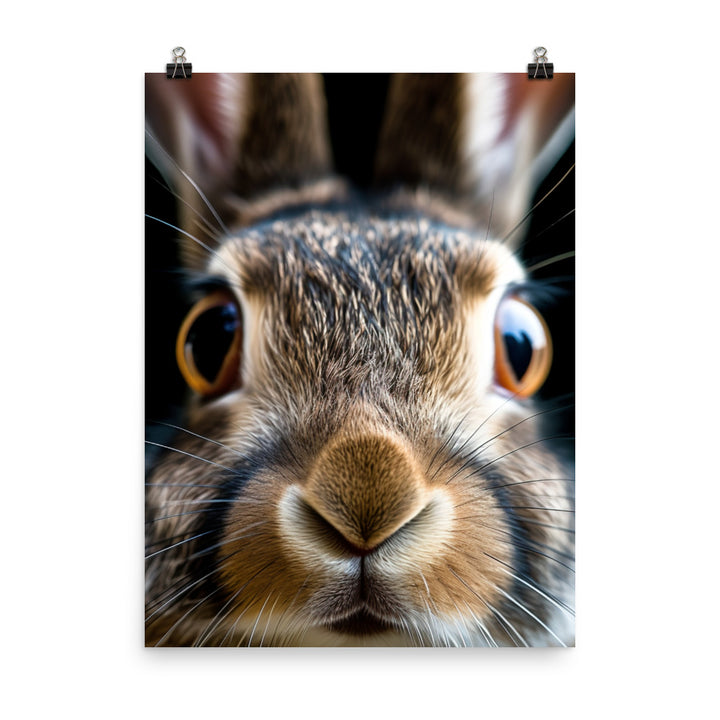 Charming Flemish Giant Bunny Photo paper poster - PosterfyAI.com