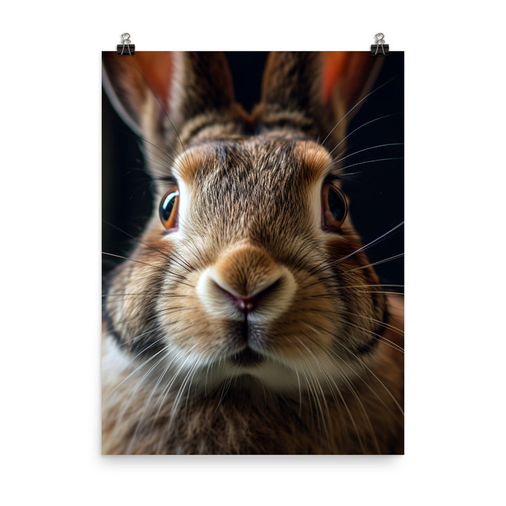 Charming Flemish Giant Bunny Photo paper poster - PosterfyAI.com