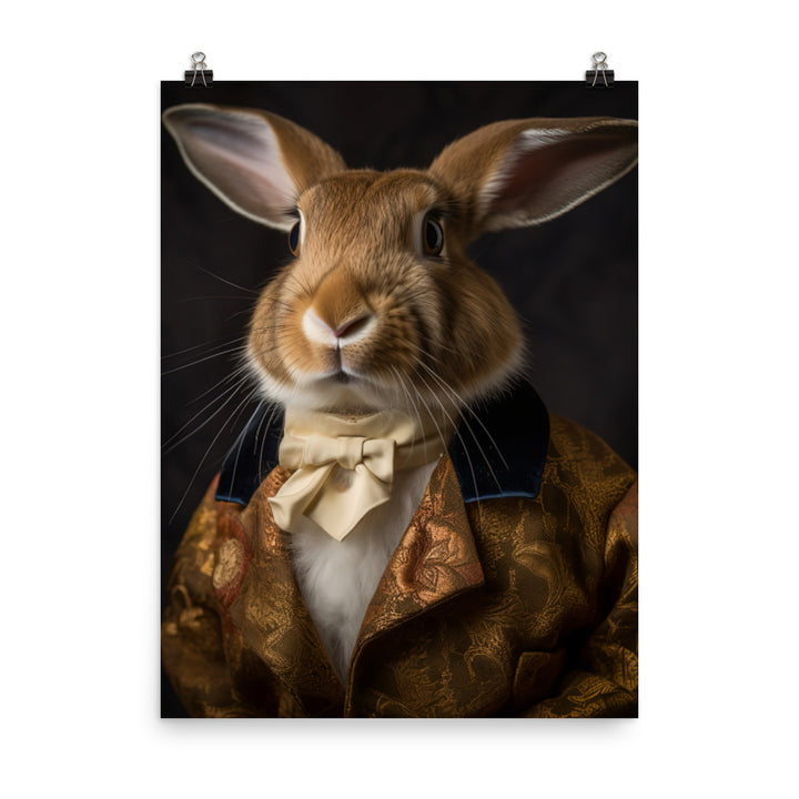 Dutch Bunny with a Stylish Pose Photo paper poster - PosterfyAI.com