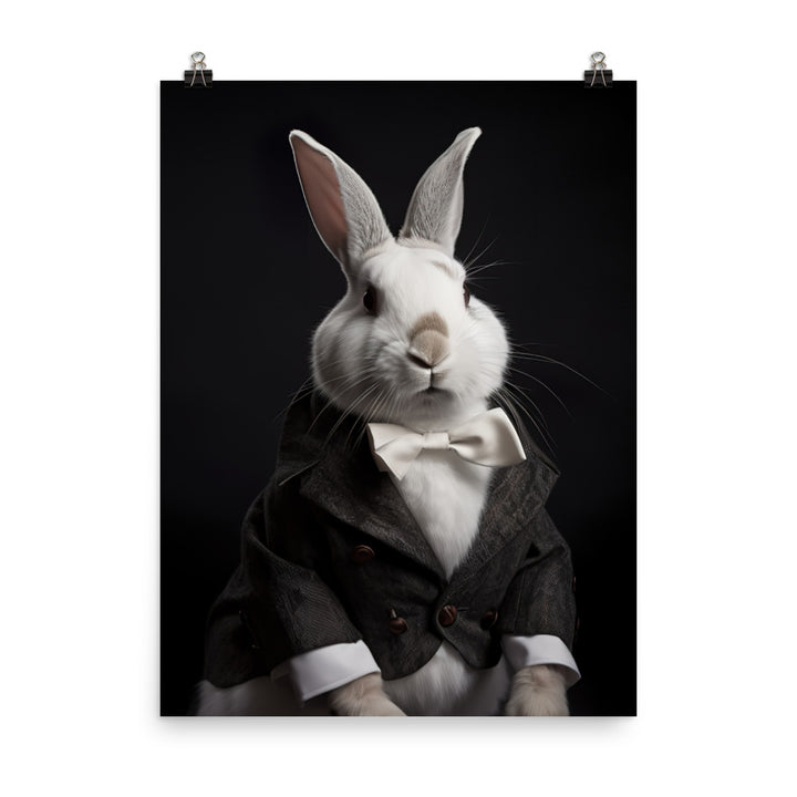 Dutch Bunny with a Stylish Pose Photo paper poster - PosterfyAI.com