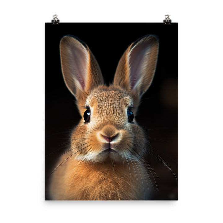 Adorable Dutch Bunny Photo paper poster - PosterfyAI.com