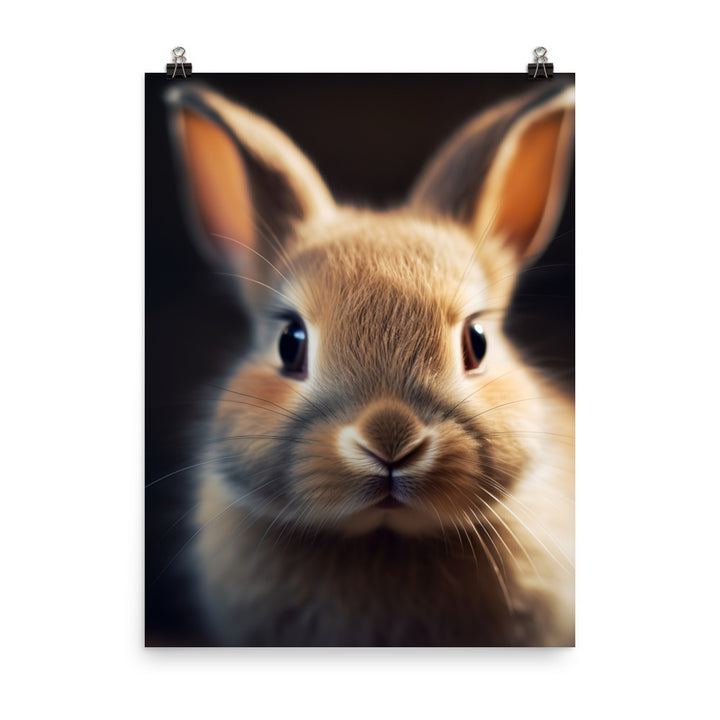 Adorable Dutch Bunny Photo paper poster - PosterfyAI.com