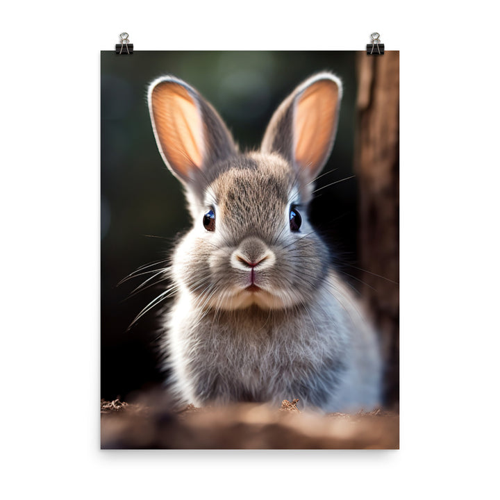 Adorable Dutch Bunny Photo paper poster - PosterfyAI.com